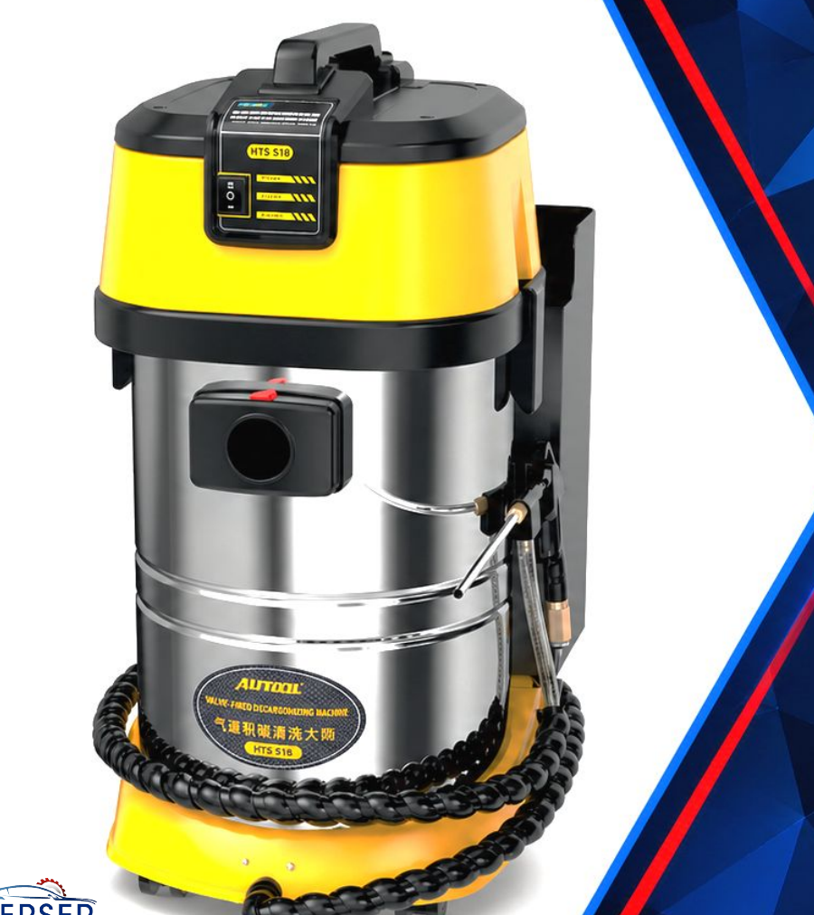 Máquina de limpieza con cáscara de nuez